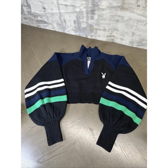 Missguided Sweaters Playboy X Missguided Oversized Blue